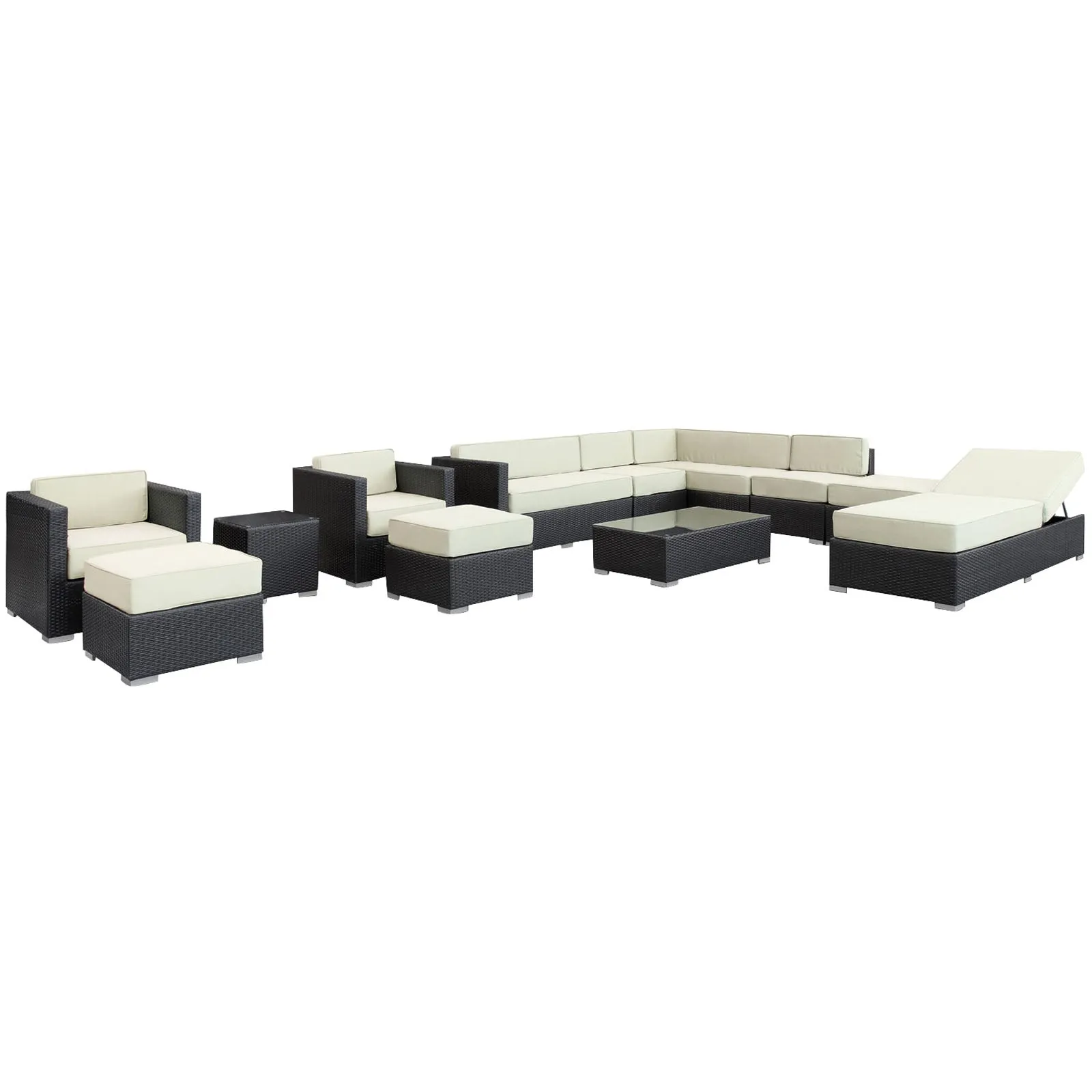 Fusion 12 Piece Outdoor Patio Sectional Set by Modway