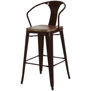 Grand Metal Counter Chair- Set of 4 BLACK