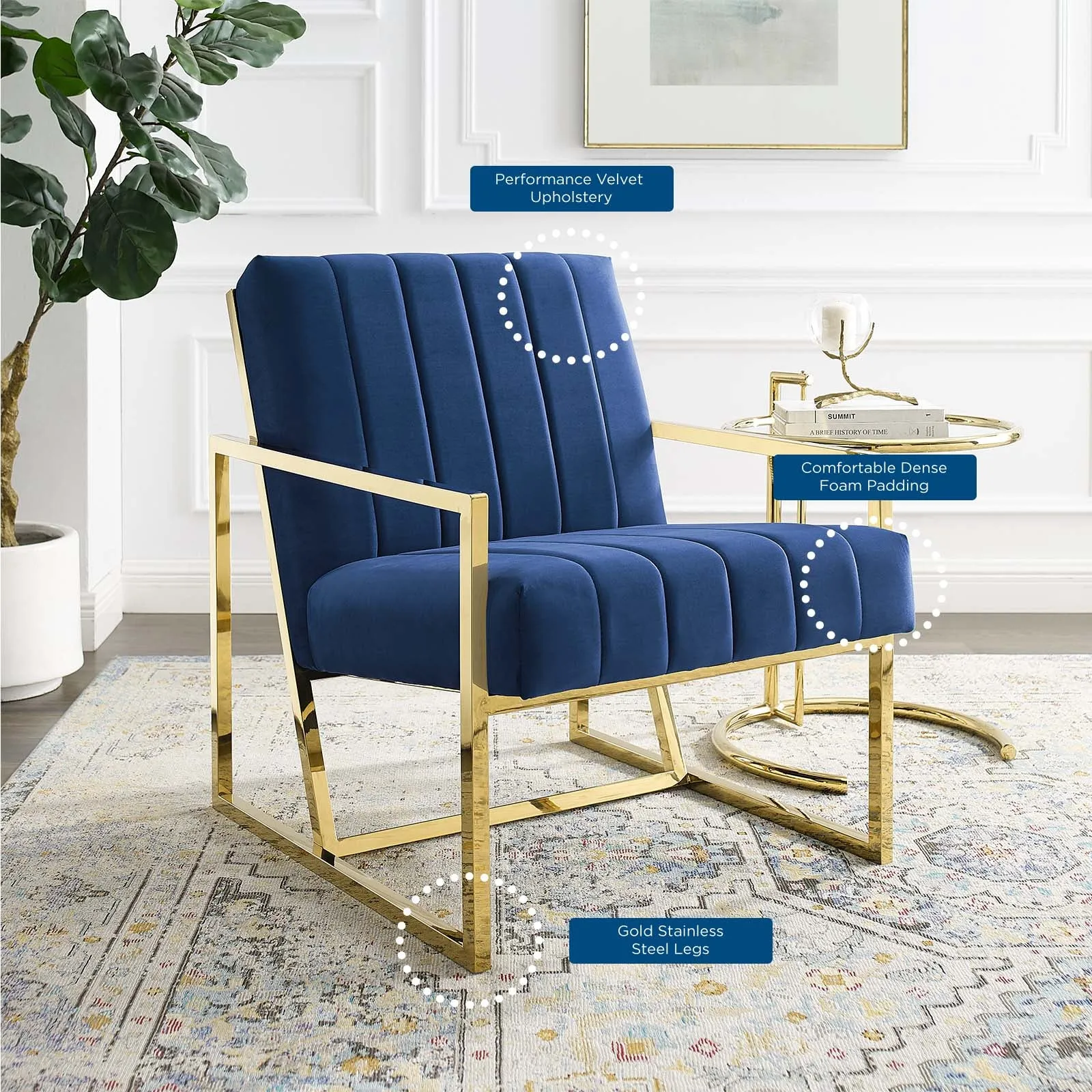 Inspire Channel Tufted Performance Velvet Armchair by Modway