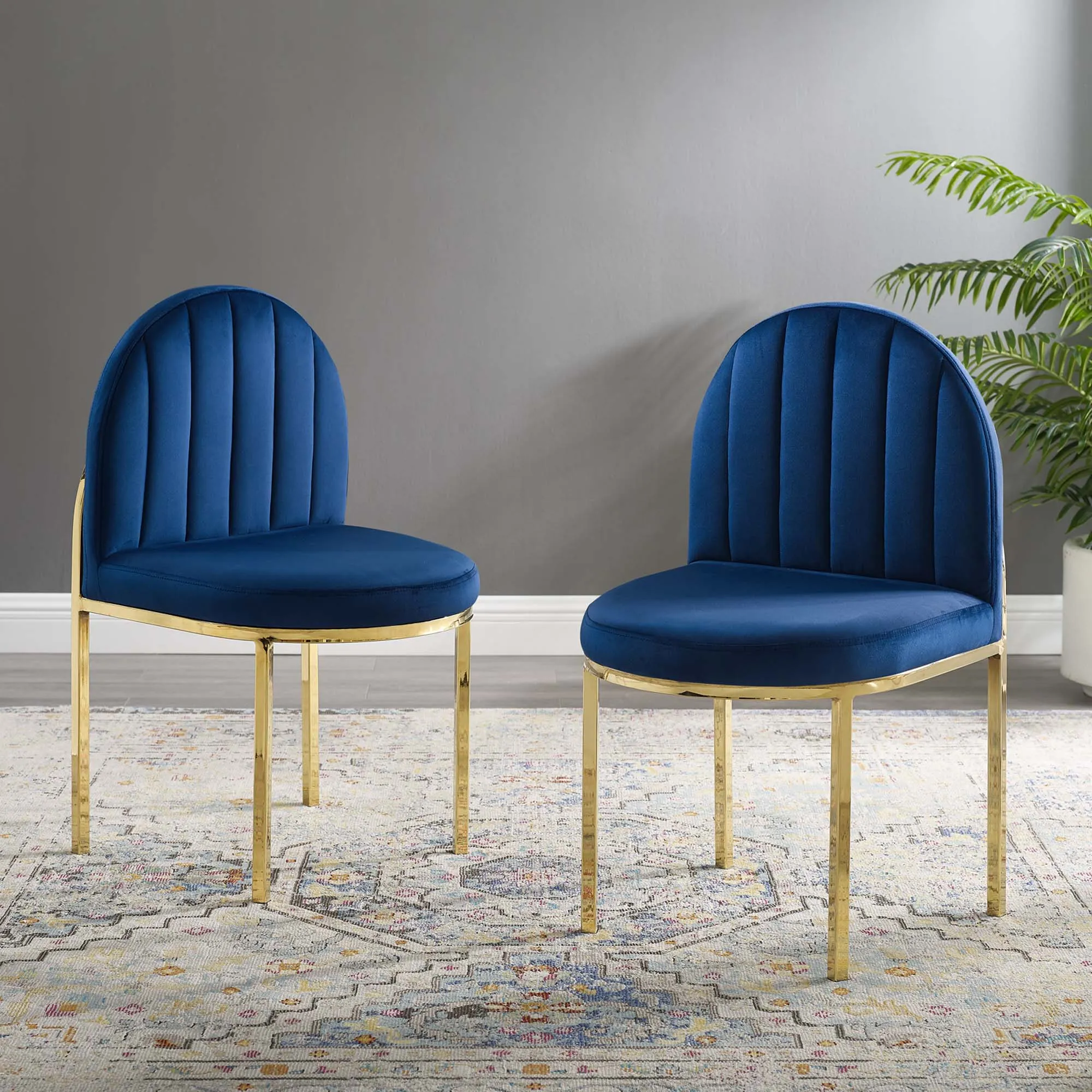 Isla Dining Side Chair Performance Velvet Set of 2 by Modway