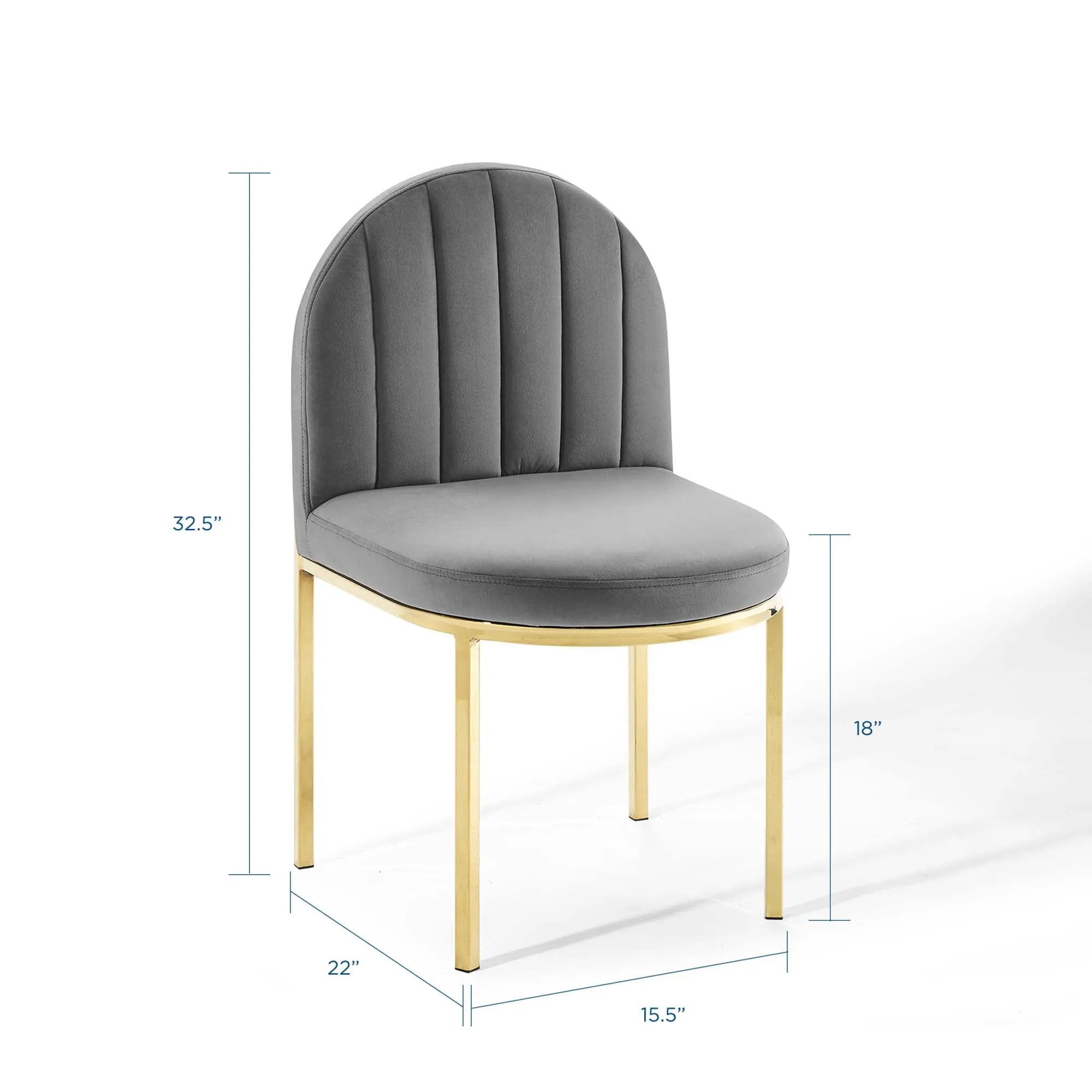 Isla Dining Side Chair Performance Velvet Set of 2 by Modway
