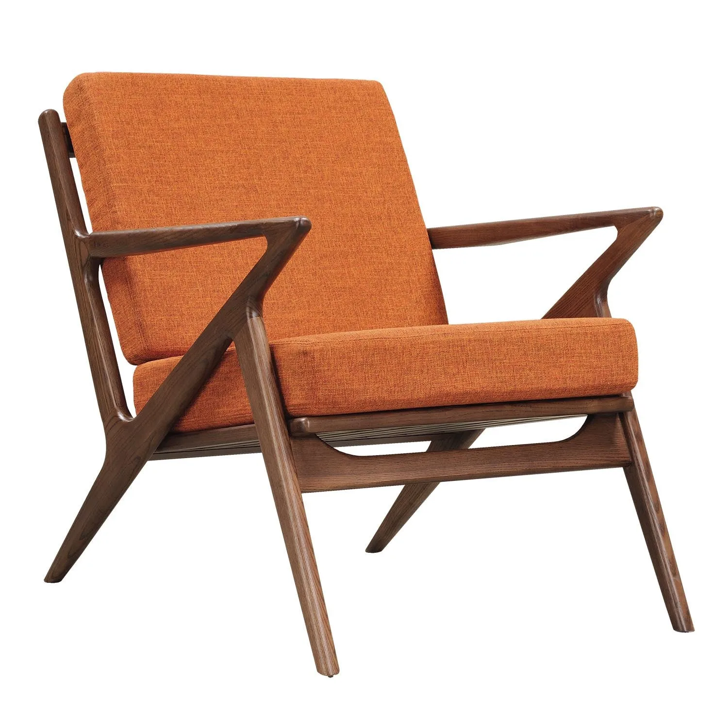 Jet Accent Chair Walnut Wood Finish CHOICE OF COLORS