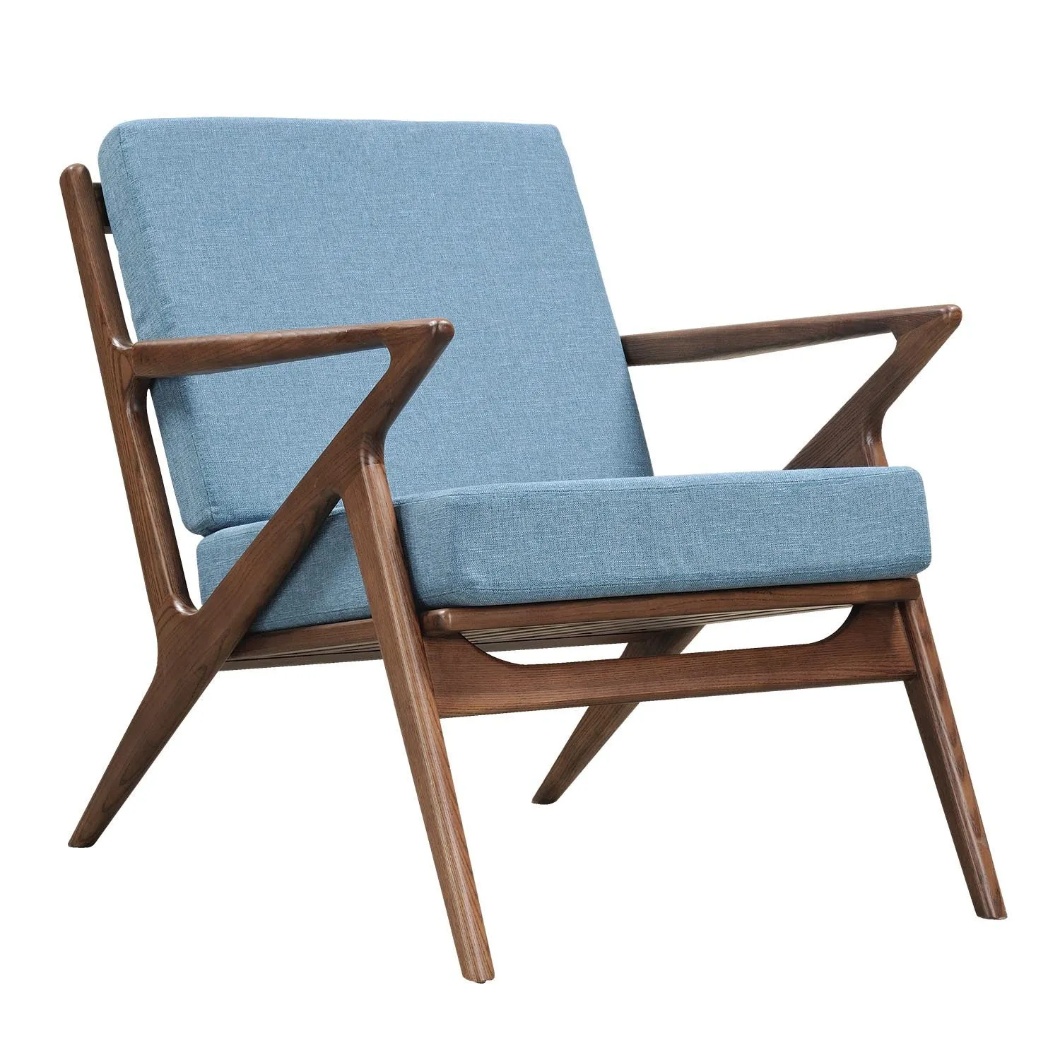 Jet Accent Chair Walnut Wood Finish CHOICE OF COLORS