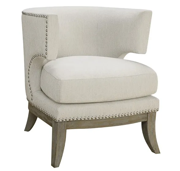Jordan Dominic Barrel Back Accent Chair Grey and Weathered Grey