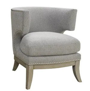 Jordan Dominic Barrel Back Accent Chair Grey and Weathered Grey