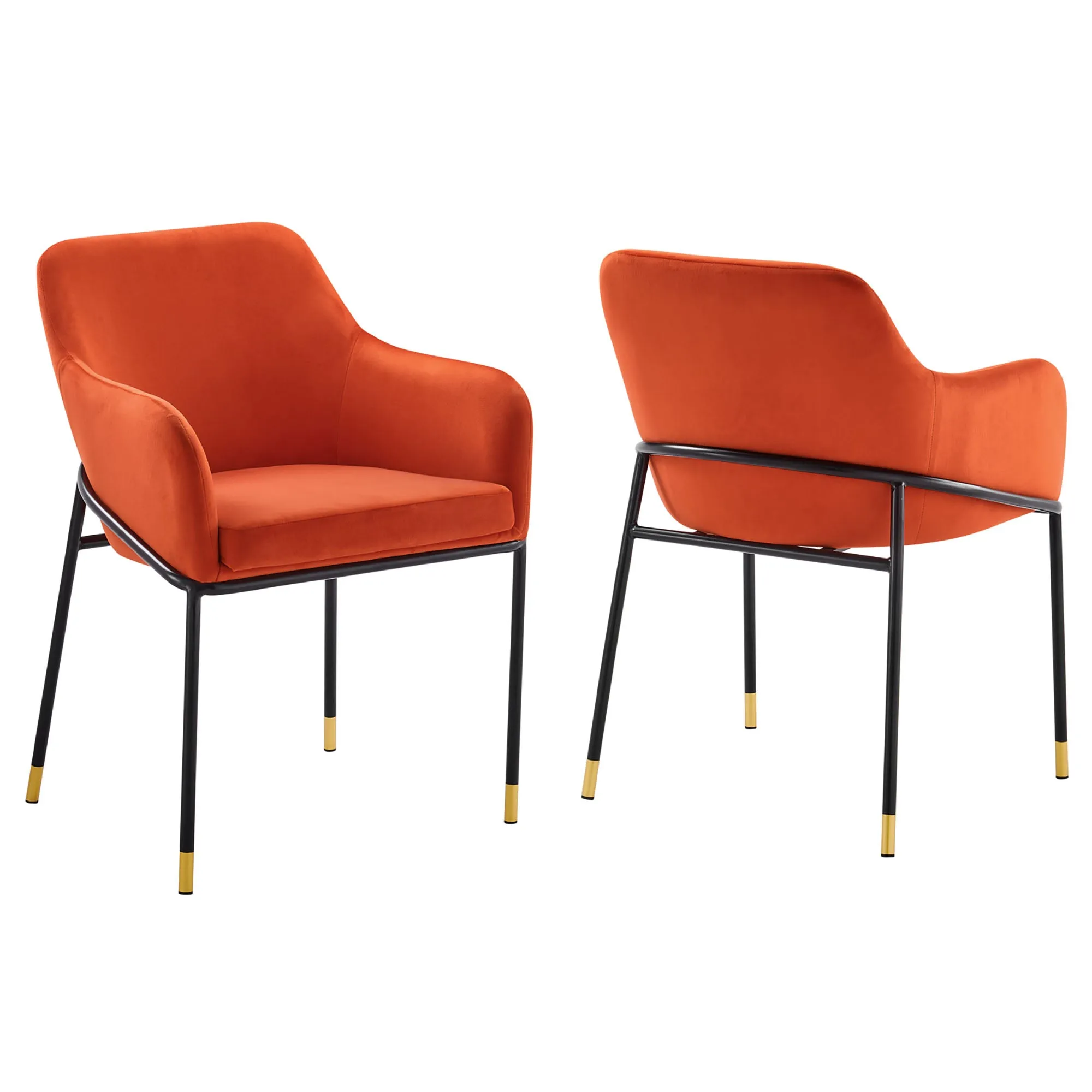 Jovi Performance Velvet Dining Armchair Set of 2 by Modway