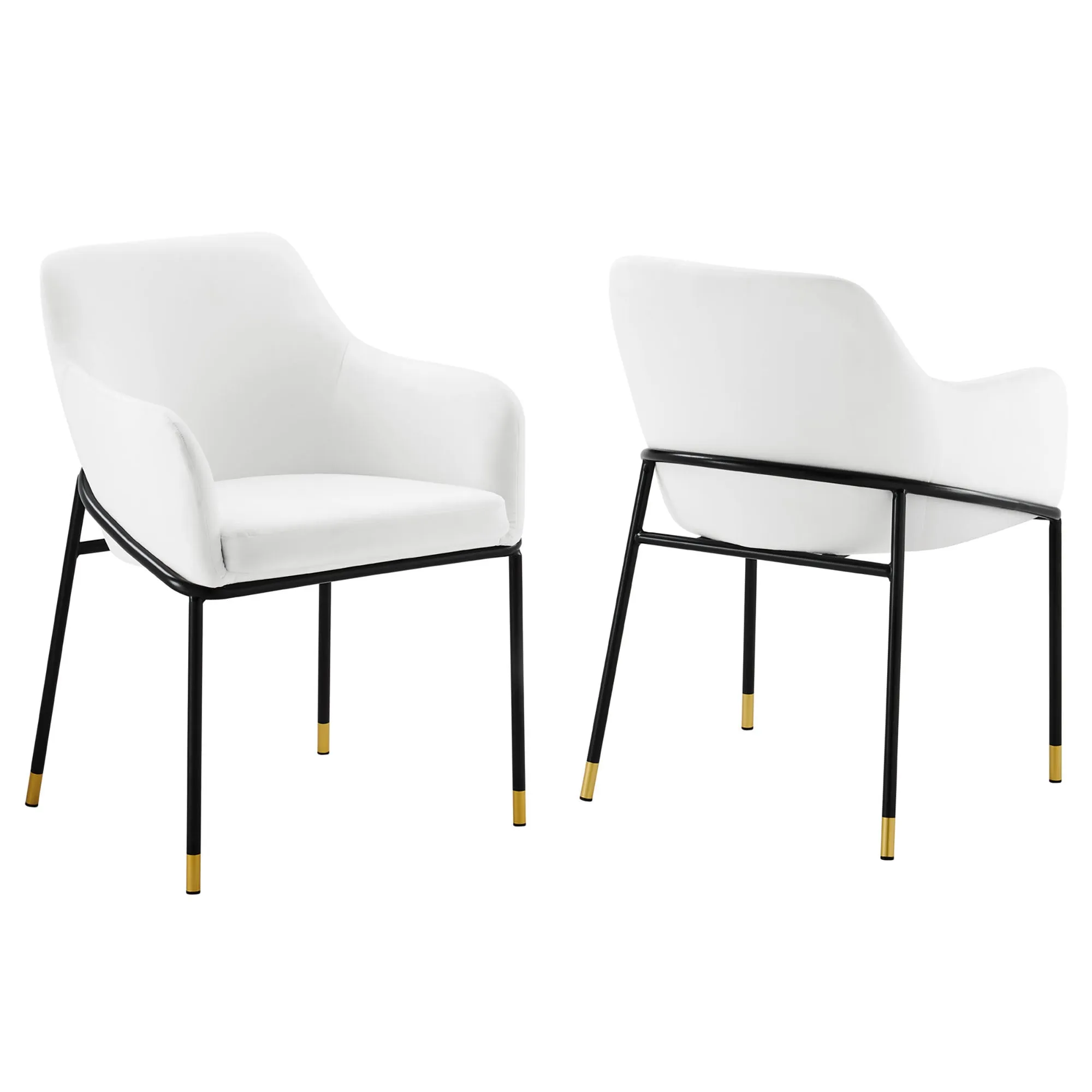 Jovi Performance Velvet Dining Armchair Set of 2 by Modway
