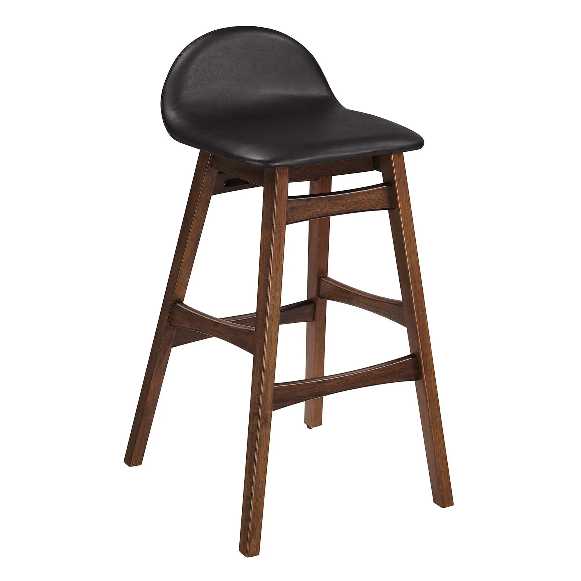 Juno Vegan Leather Wood Bar Stool - Set of 2 by Modway