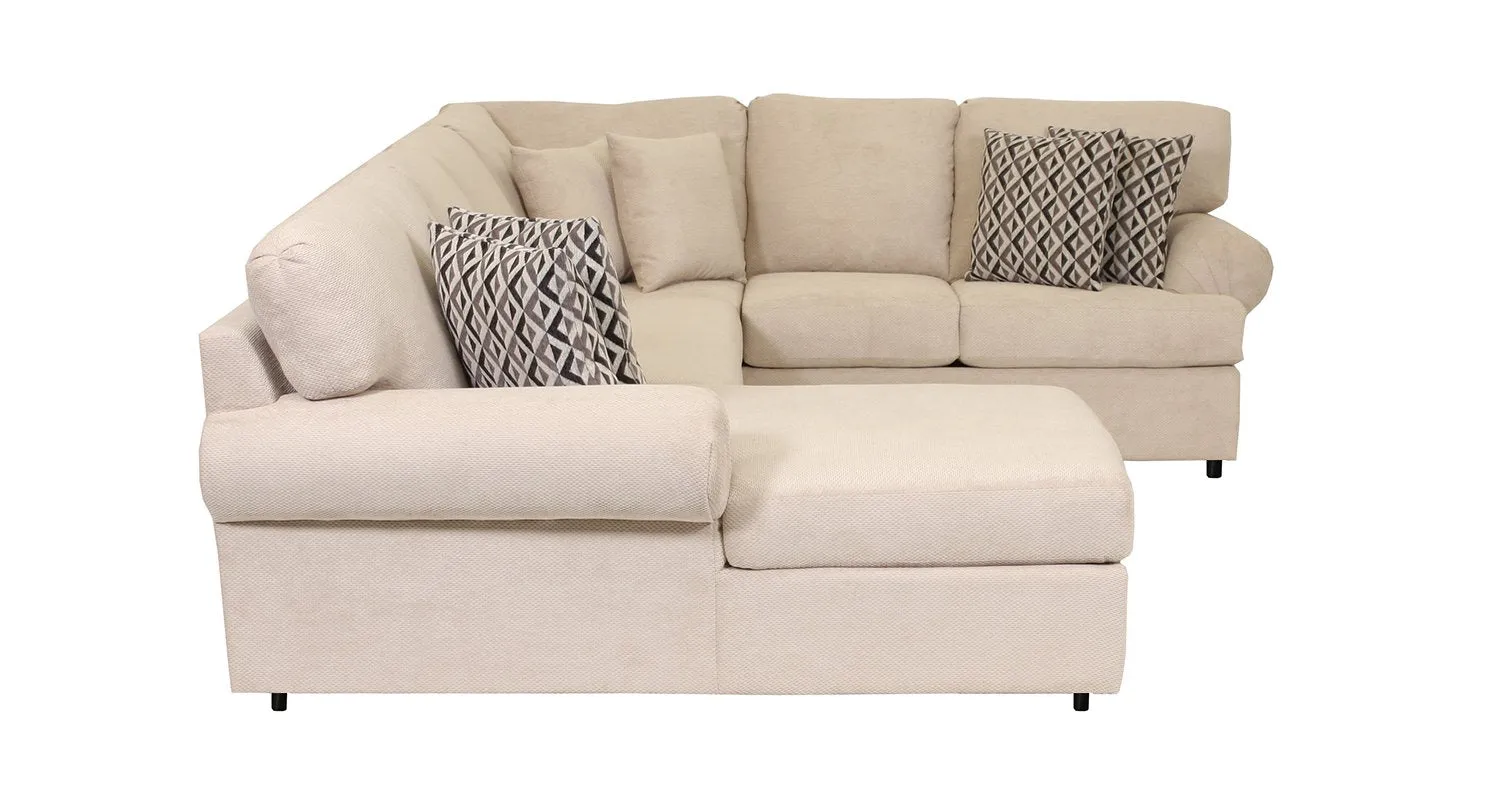 Jupiter 4-Piece Sectional with Left-Facing Chaise - Flax