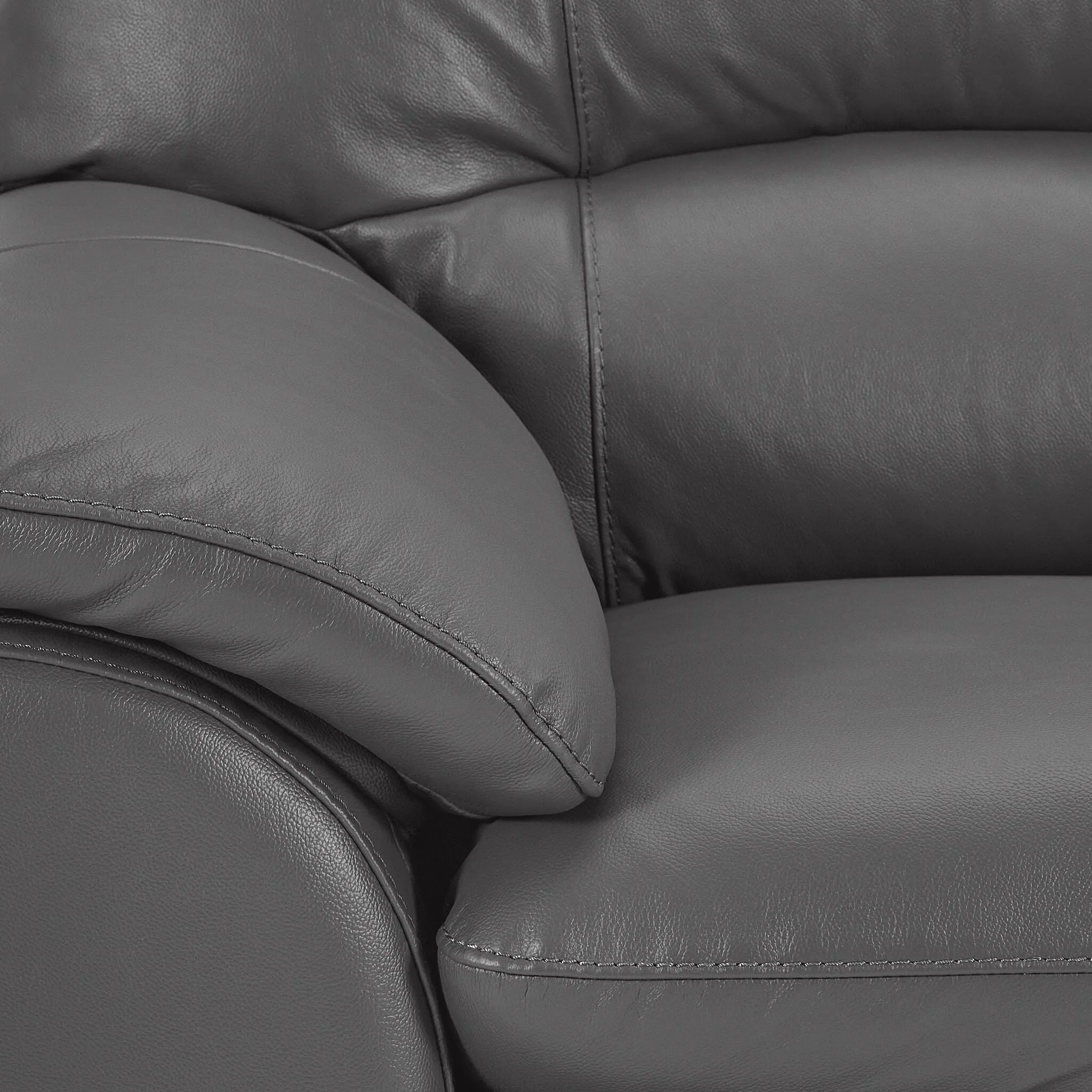 Kendrick Leather Chair - Grey