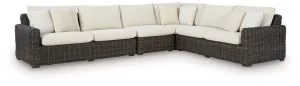 Kimora Beige / Dark Brown 4-Piece Outdoor Sectional