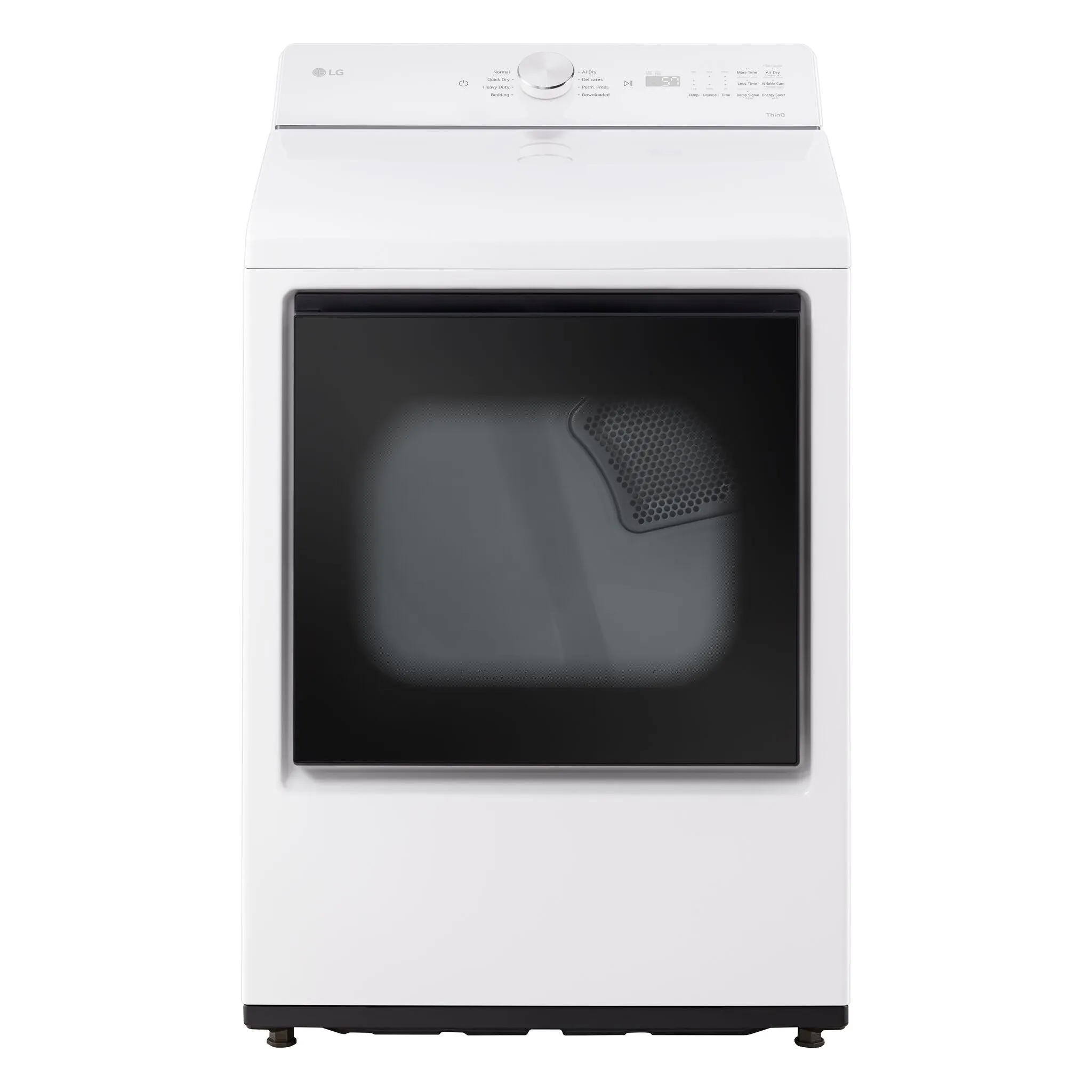 LG White Ultra Large Capacity Rear Control Electric Dryer with AI Sensing (7.3 Cu. Ft) - DLE8200W
