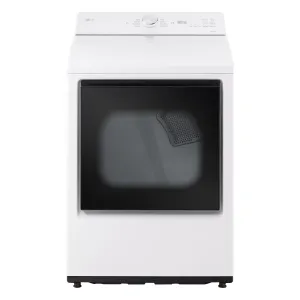 LG White Ultra Large Capacity Rear Control Electric Dryer with AI Sensing (7.3 Cu. Ft) - DLE8200W
