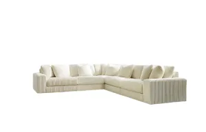 Lindyn Ivory 5 Piece Sectional