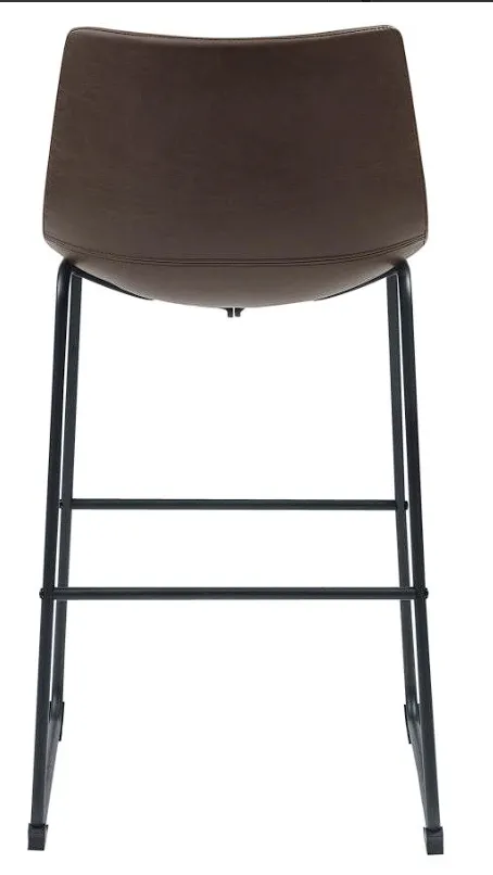 Michelle Armless Bar Stools Two-tone Brown and Black