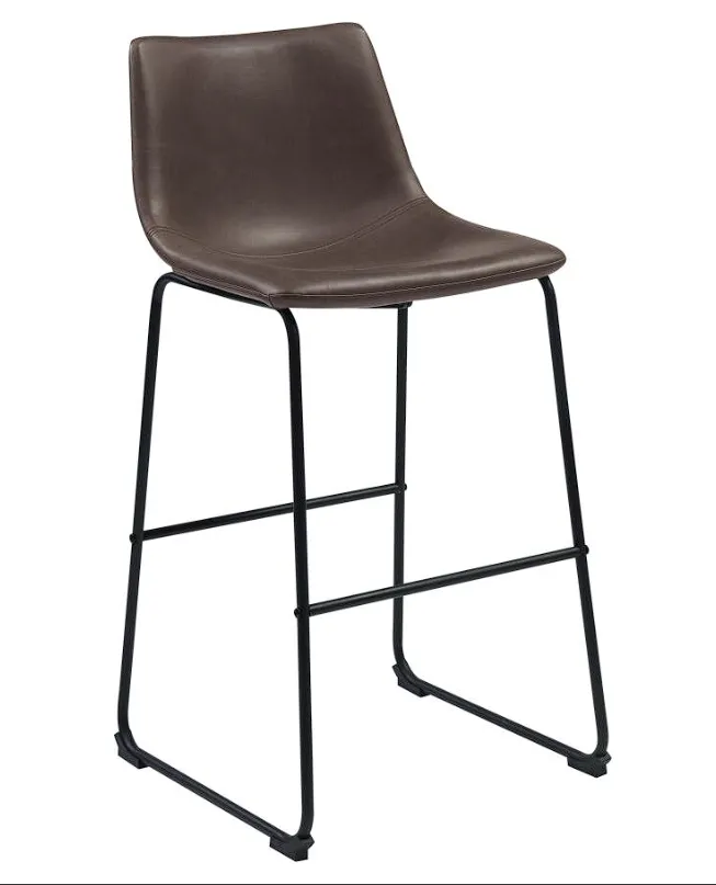 Michelle Armless Bar Stools Two-tone Brown and Black