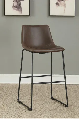 Michelle Armless Bar Stools Two-tone Brown and Black