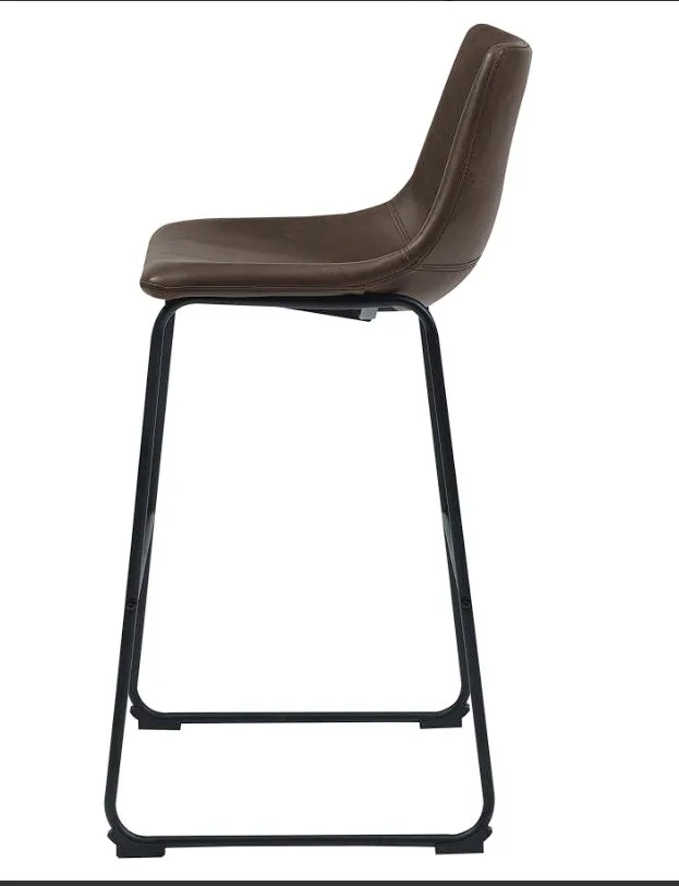 Michelle Armless Bar Stools Two-tone Brown and Black