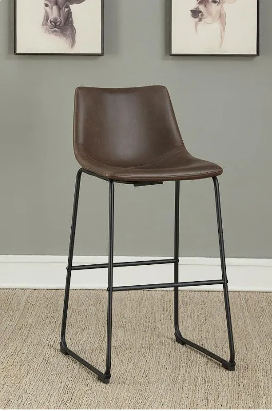 Michelle Armless Bar Stools Two-tone Brown and Black