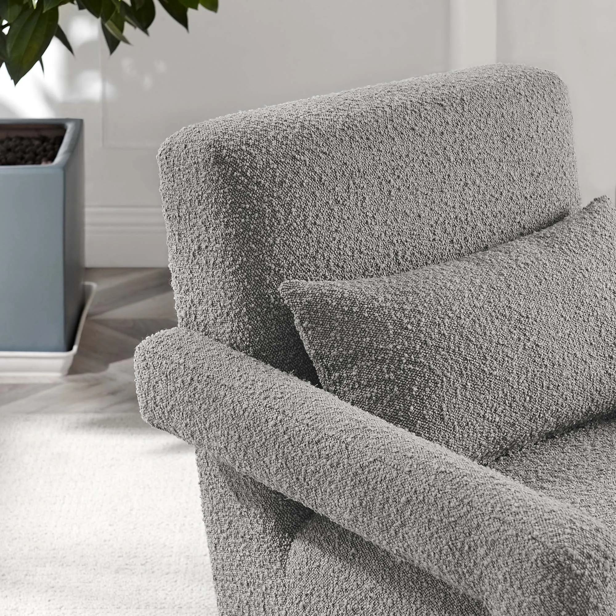 Mirage Boucle Upholstered Armchair by Modway