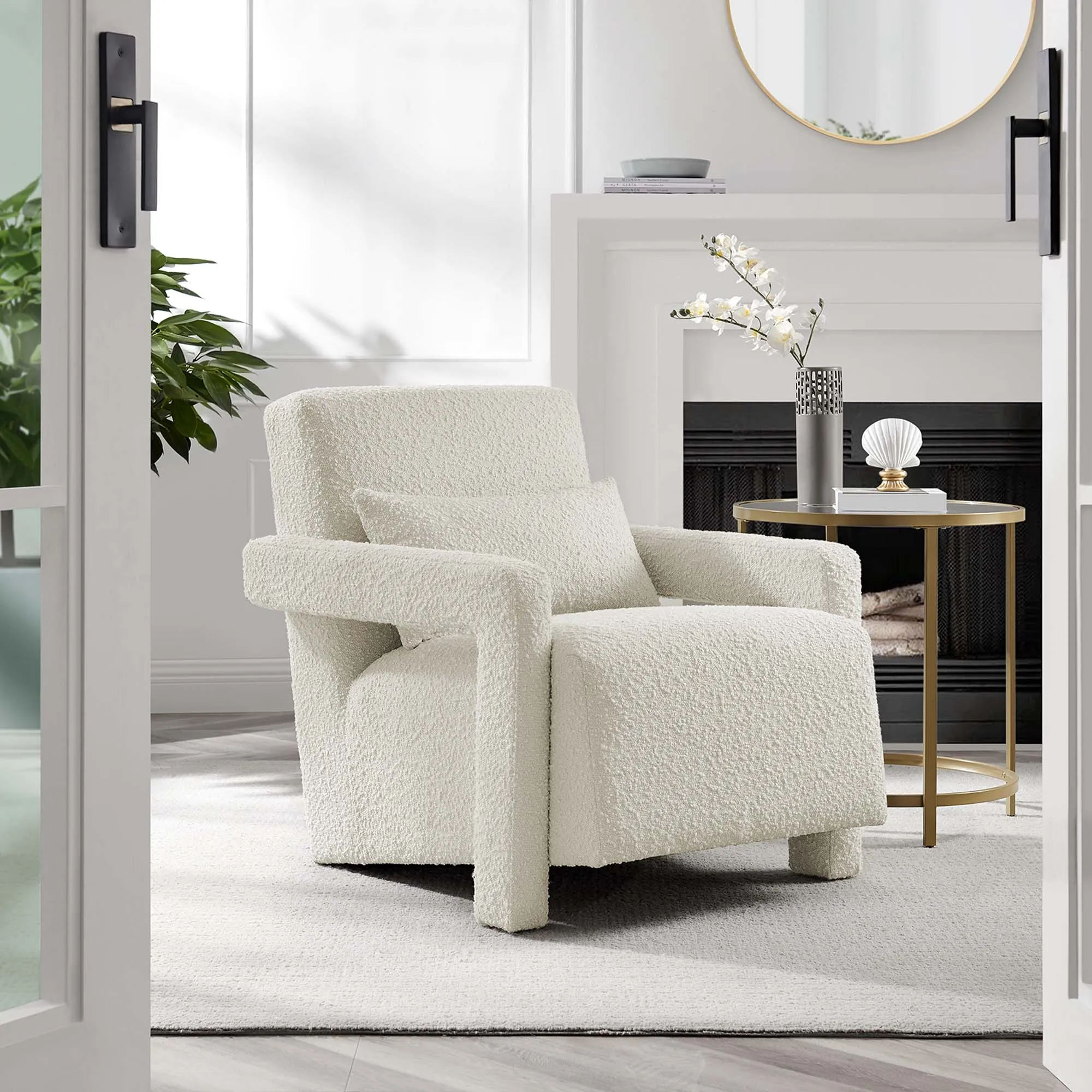 Mirage Boucle Upholstered Armchair by Modway