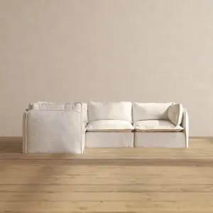 Modular Performance 4-Seater Corner Sectional in Mousse | Relaxed Blend