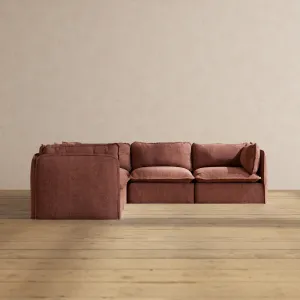 Modular Performance 5-Seater Corner Sectional in Chestnut | Relaxed Blend