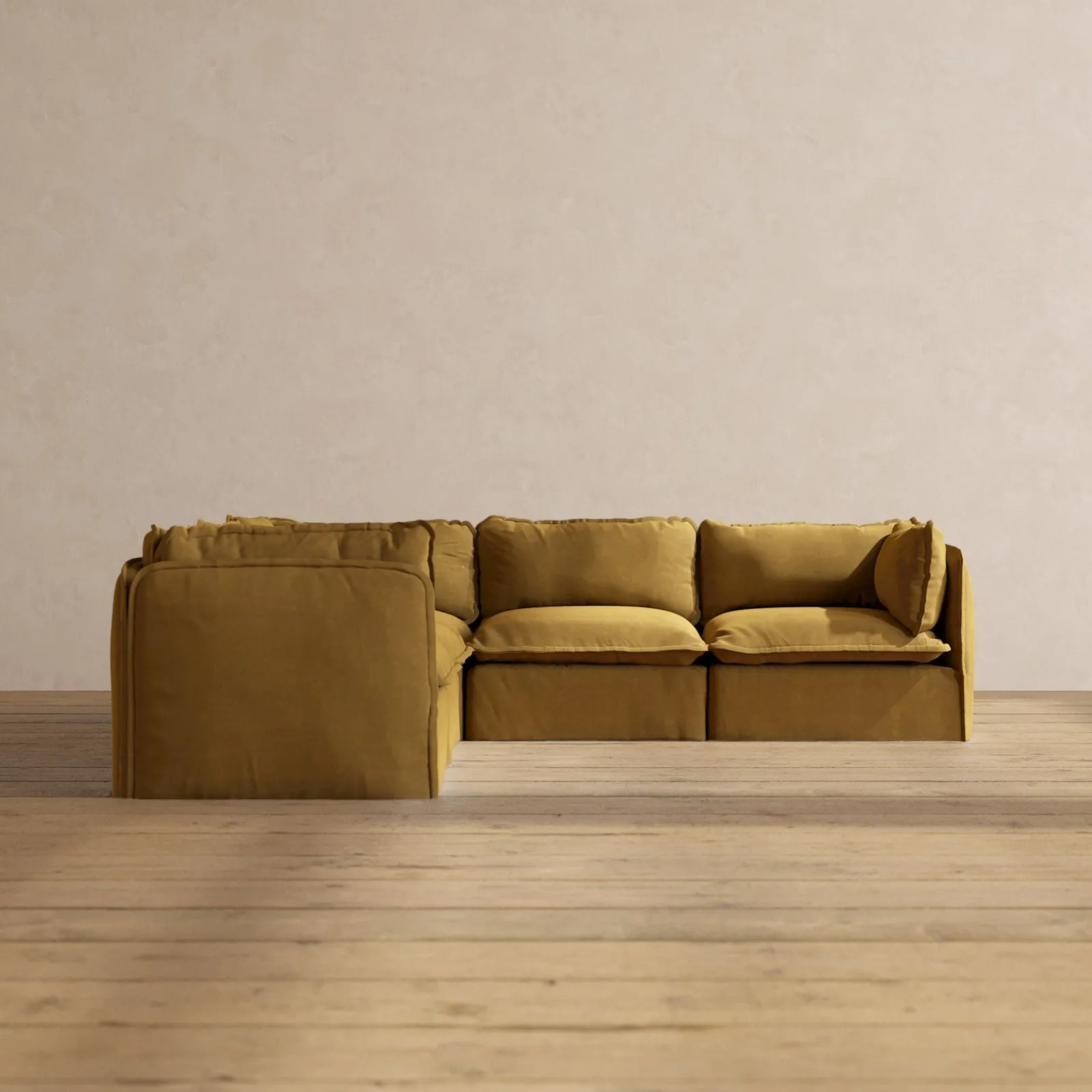 Modular Performance 5-Seater Corner Sectional in Toffee | Deluxe Blend