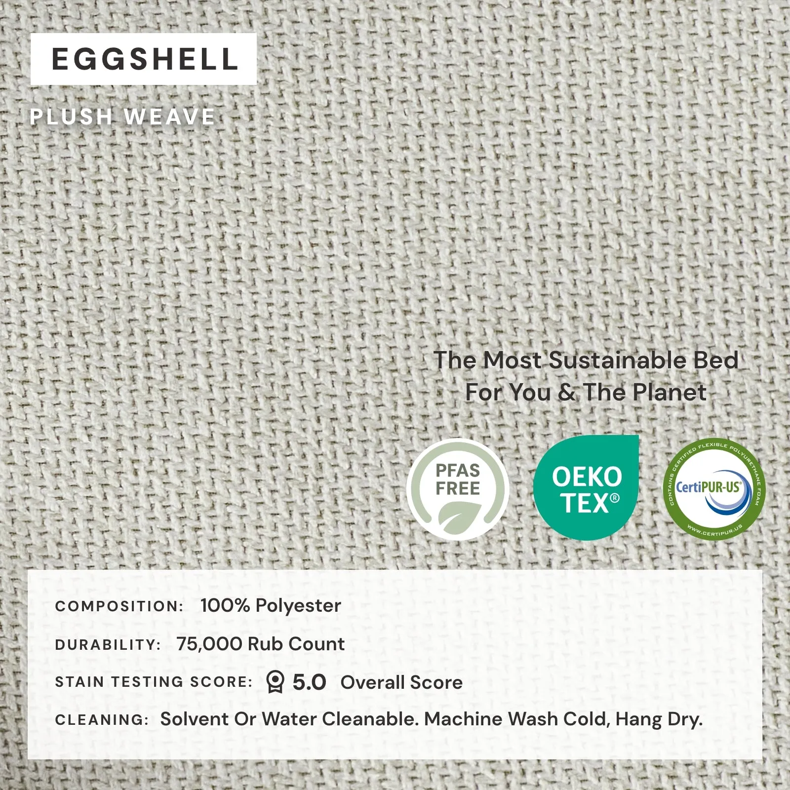 Modular Performance 8-Seater Open-Ends U-Sectional   Ottoman in Eggshell | Relaxed Blend