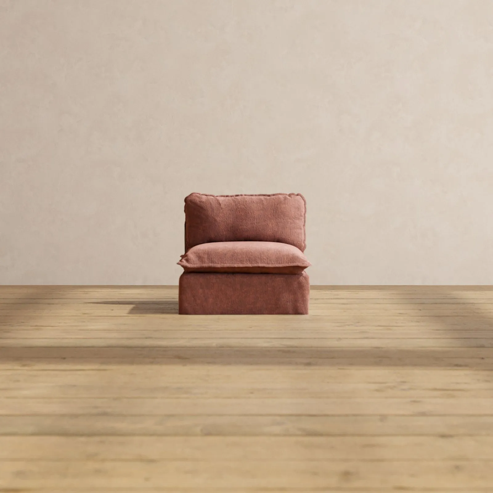 Modular Performance Armless Chair in Chestnut | Deluxe Blend