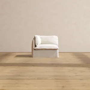 Modular Performance Corner Chair in Flour | Relaxed Blend