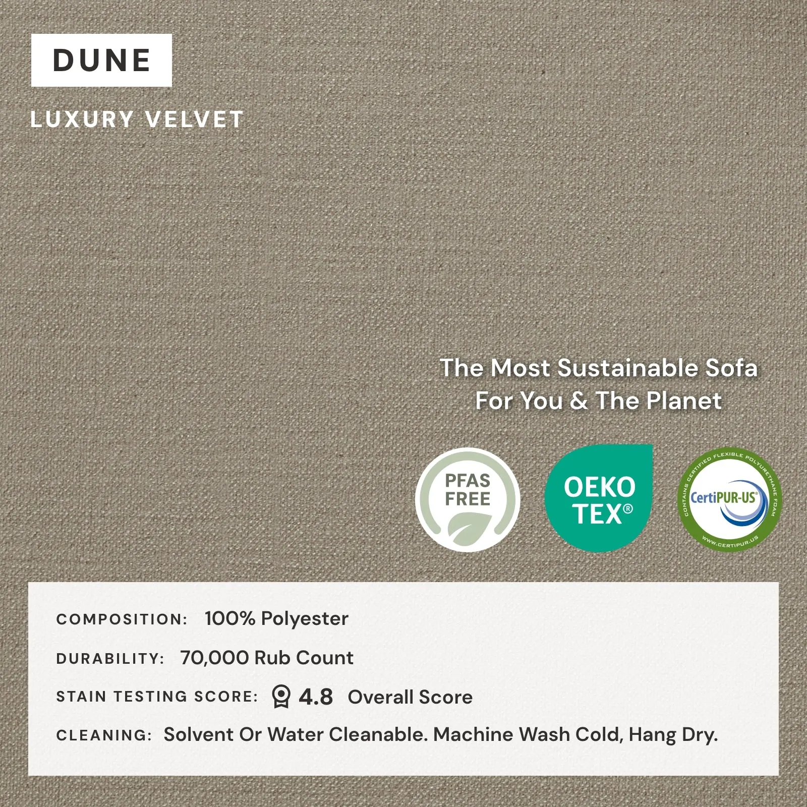 Modular Performance End Chair in Dune | Deluxe Blend