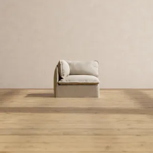 Modular Performance End Chair in Dune | Deluxe Blend