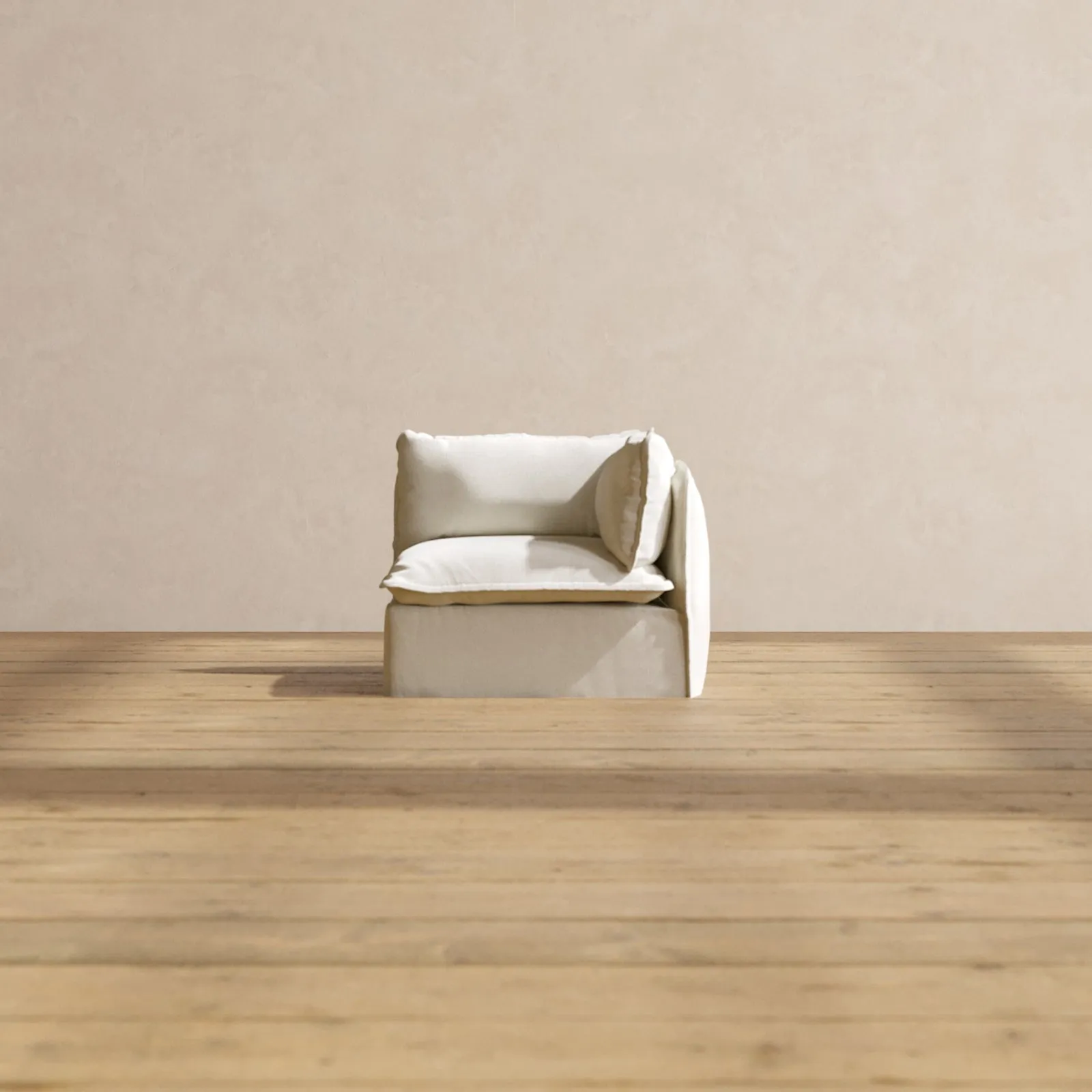 Modular Performance End Chair in Eggshell | Relaxed Blend