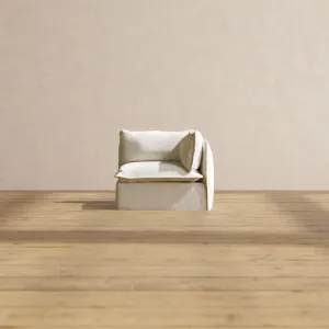 Modular Performance End Chair in Eggshell | Relaxed Blend