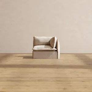 Modular Performance End Chair in Oat | Deluxe Blend
