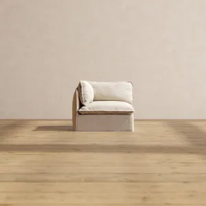 Modular Performance End Chair in Oat | Deluxe Blend