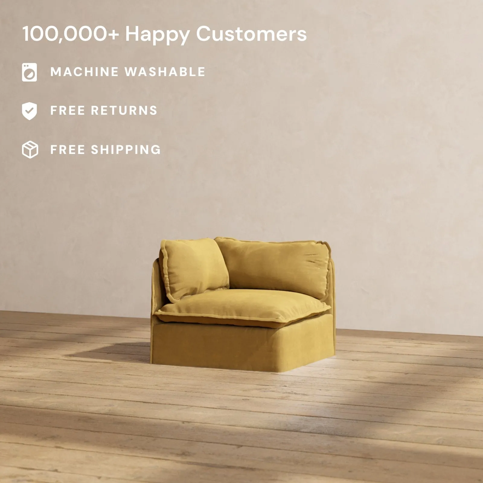 Modular Performance End Chair in Toffee | Relaxed Blend