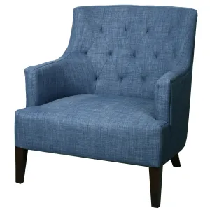 Monrovia Tufted Back Arm Chair INDIGO BLUE