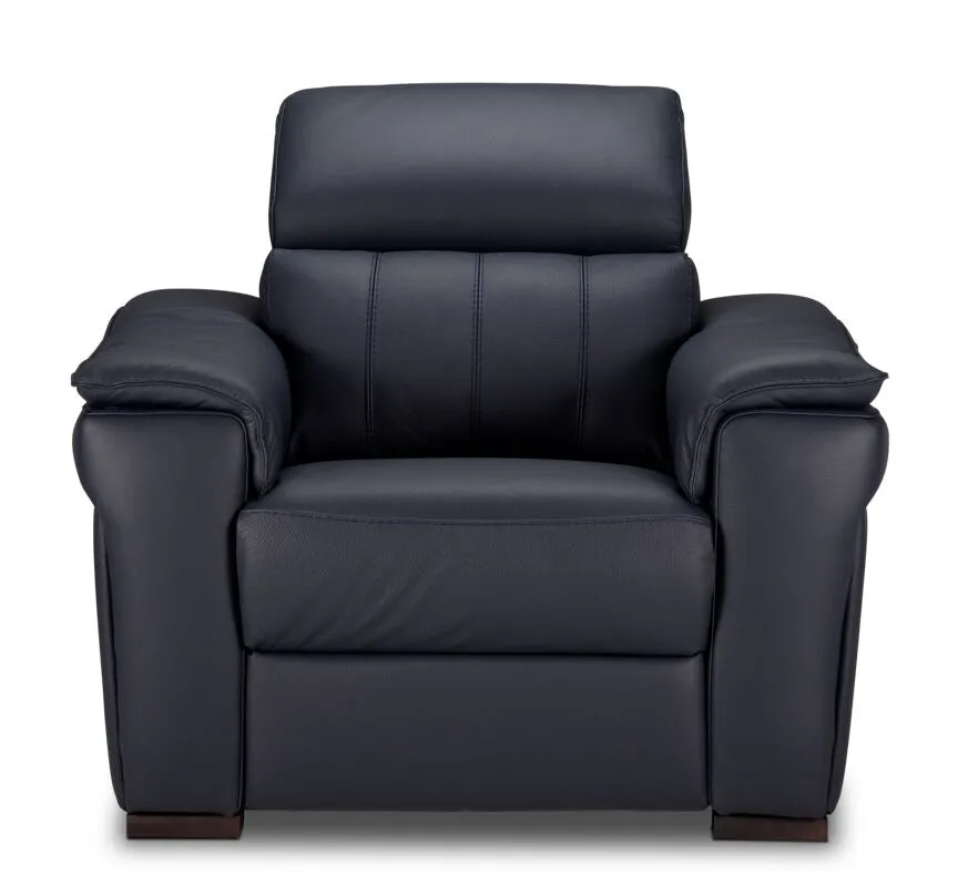 Orlando-Ray Leather Chair-Blue