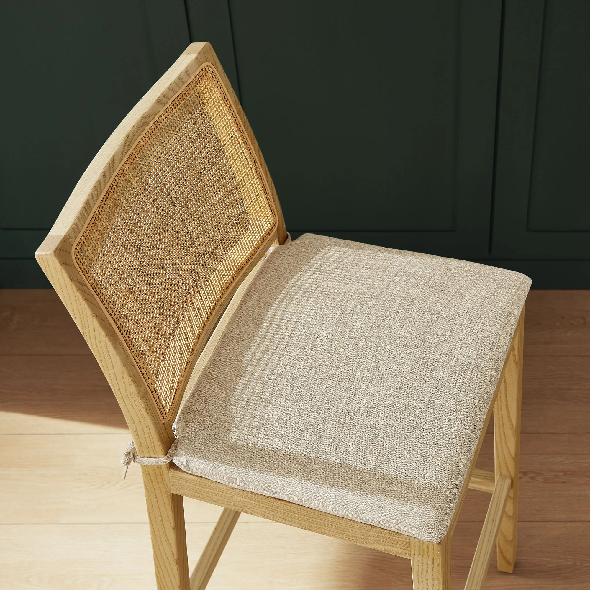 Ovard Wood and Rattan Bar Stool by Modway