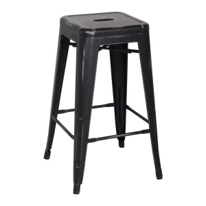 Oxford Metal Counter Stool- Set of 4 DISTRESSED BLACK