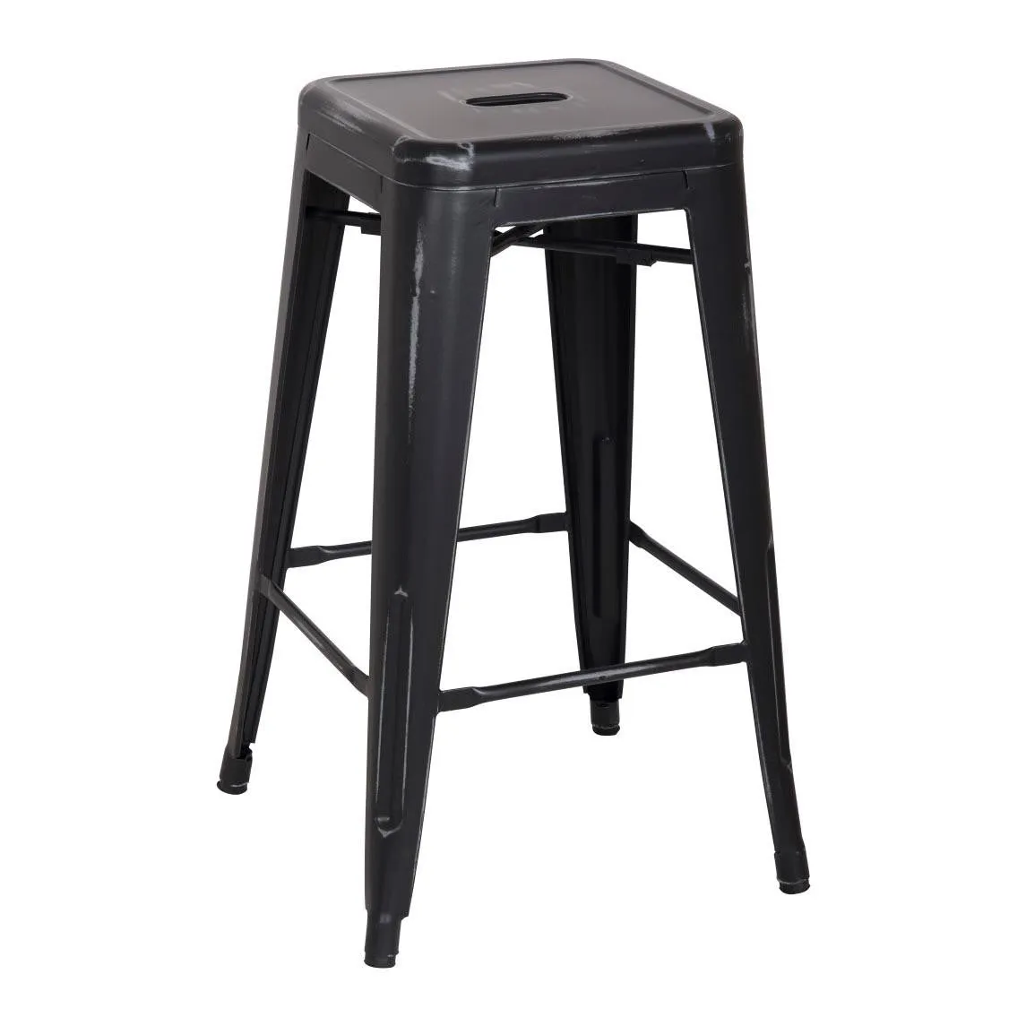 Oxford Metal Counter Stool- Set of 4 DISTRESSED BLACK
