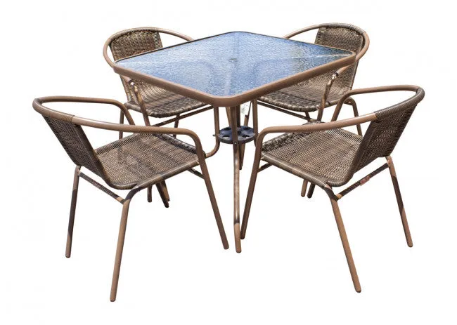 Panama Jack Café 5 PC Woven Dining Set