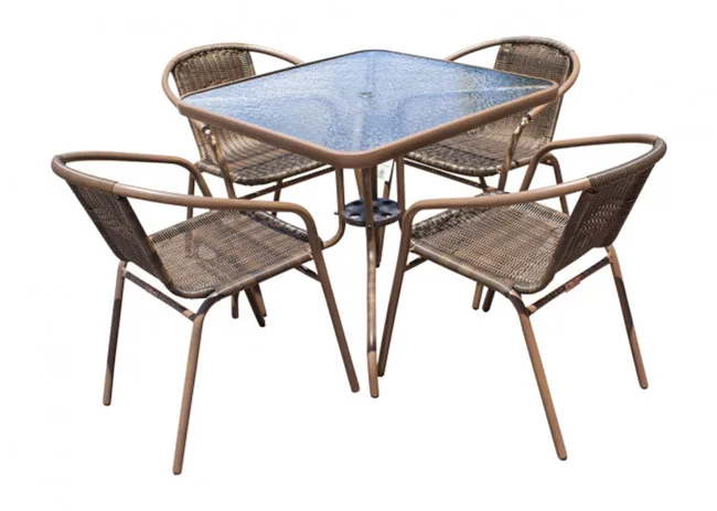 Panama Jack Café 5 PC Woven Dining Set