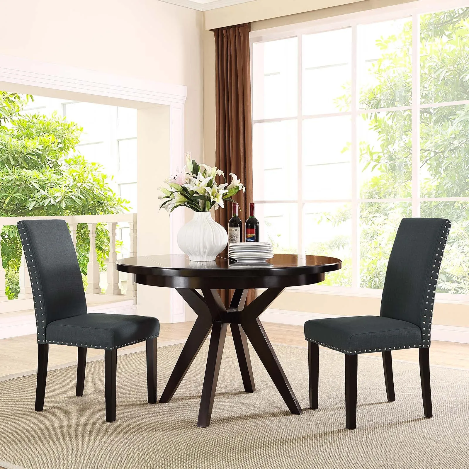 Parcel Dining Side Chair Fabric Set of 2 by Modway