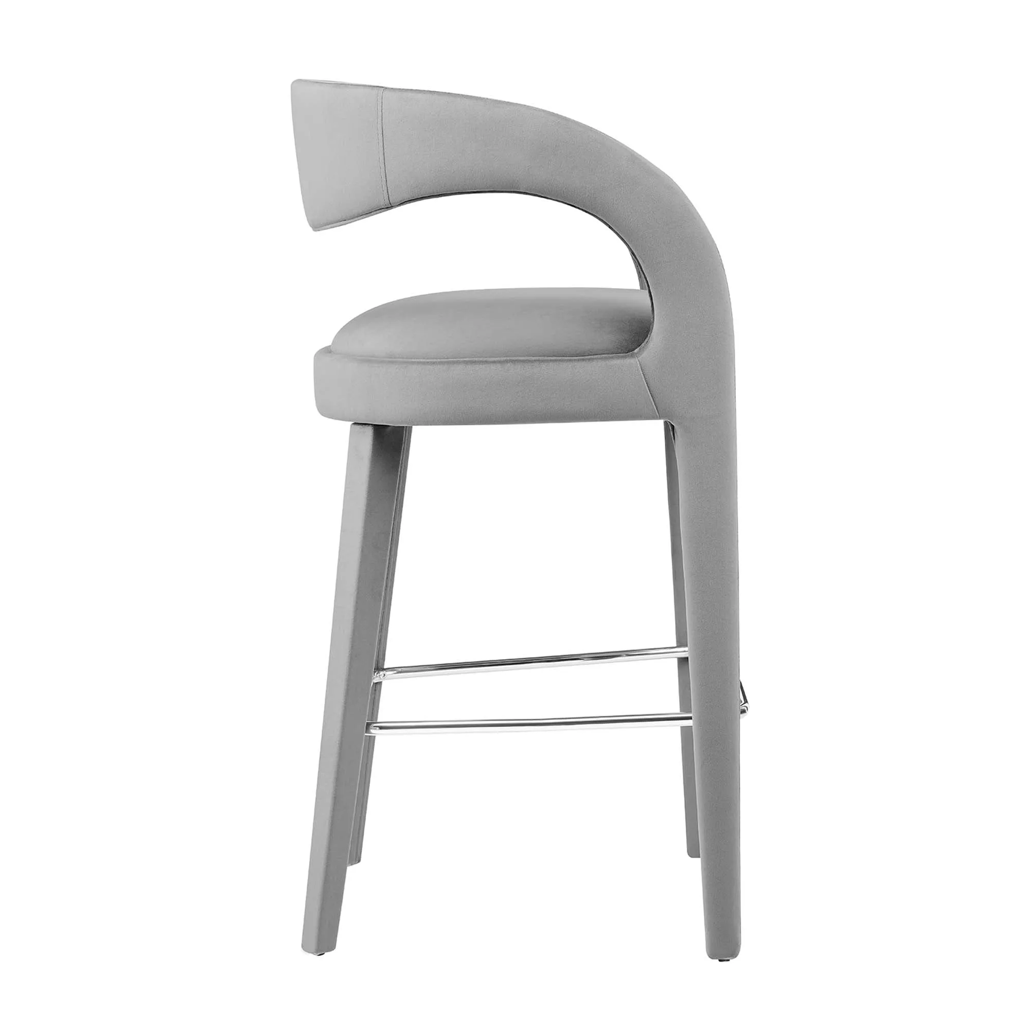 Pinnacle Performance Velvet Bar Stool Set of 2 by Modway