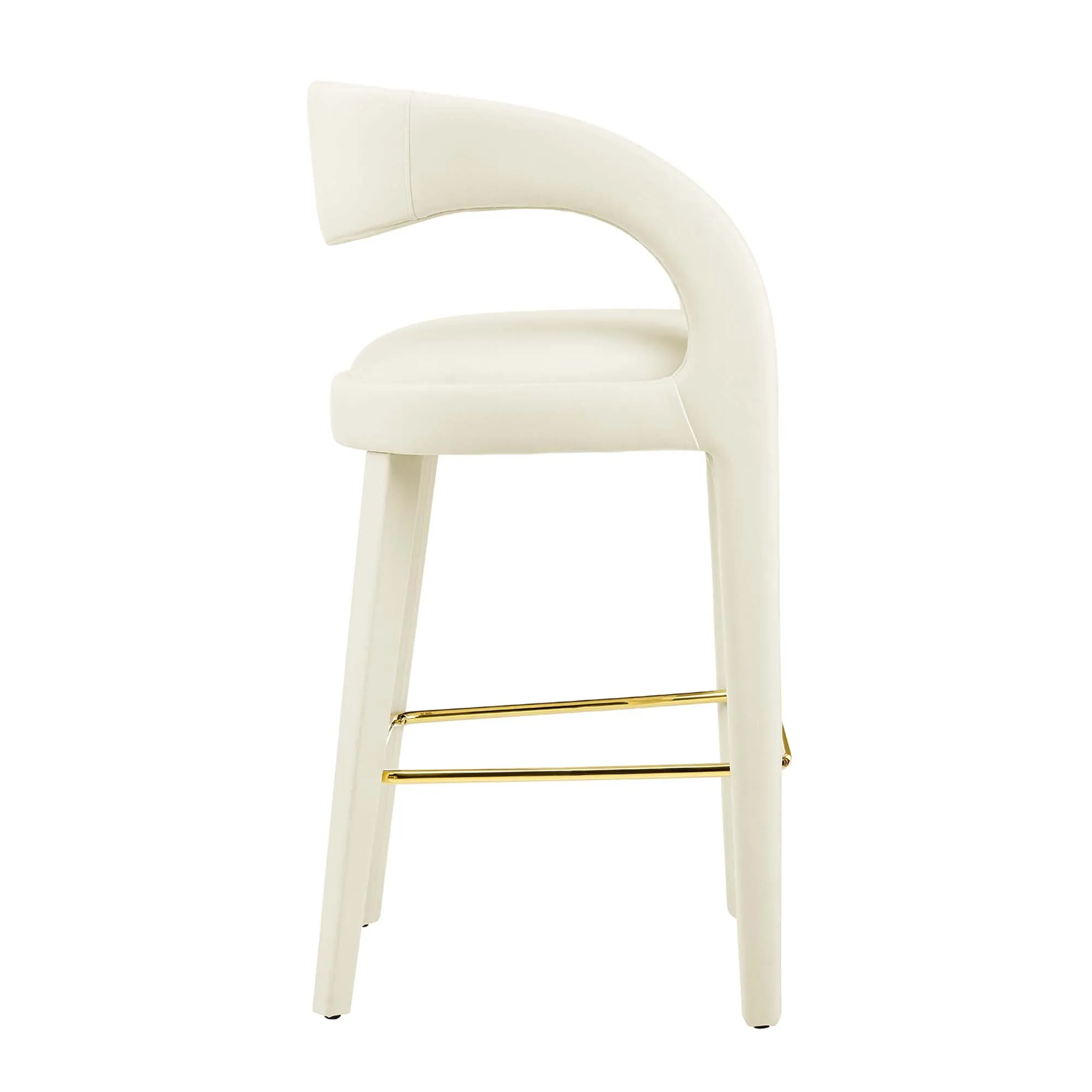 Pinnacle Performance Velvet Bar Stool Set of 2 by Modway