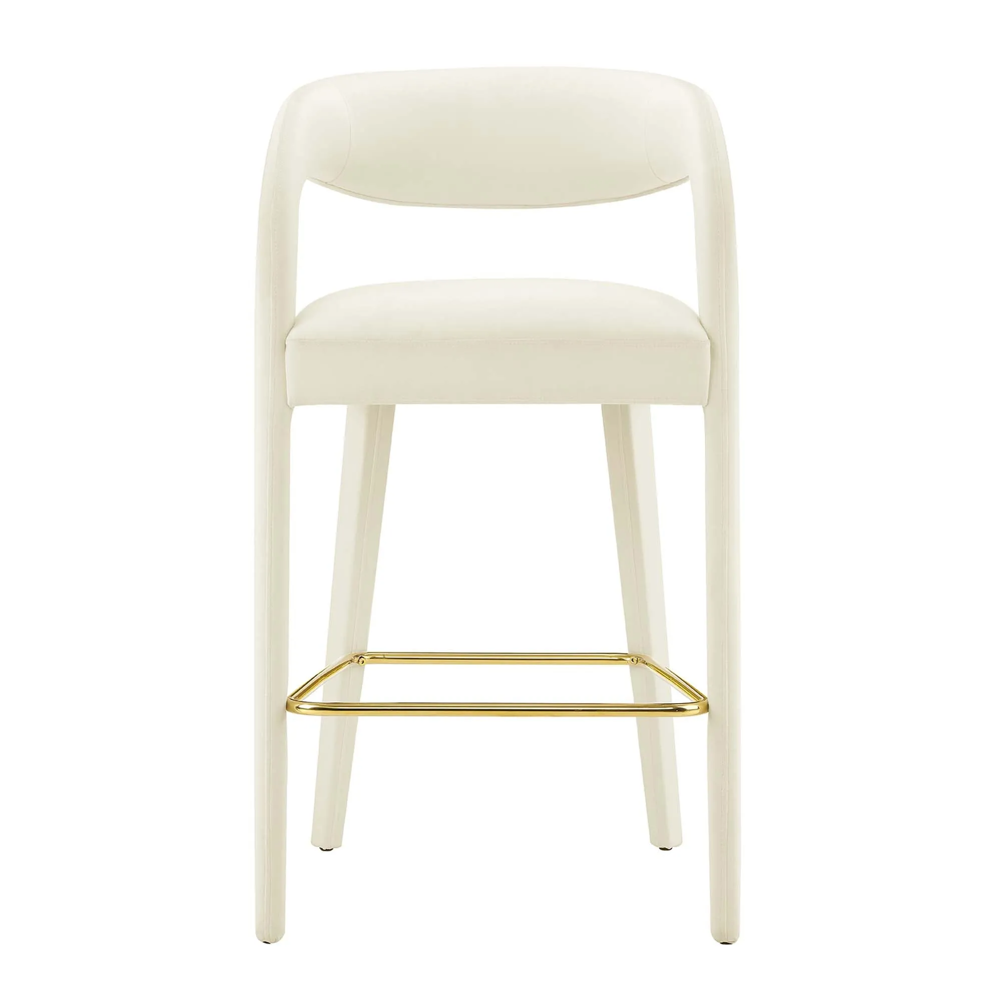 Pinnacle Performance Velvet Bar Stool Set of 2 by Modway