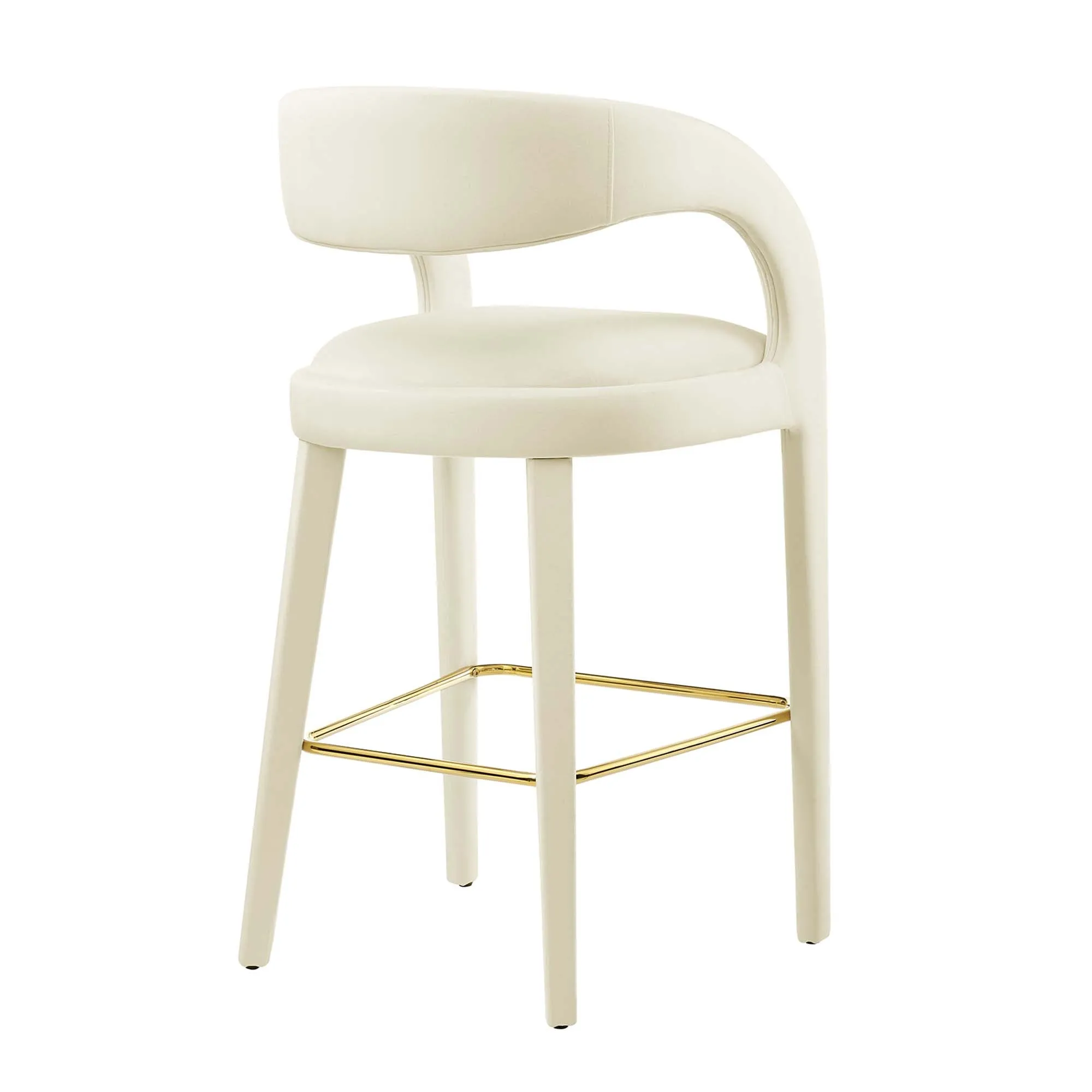 Pinnacle Performance Velvet Bar Stool Set of 2 by Modway